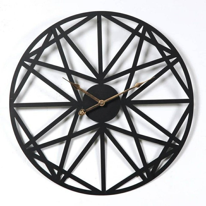 Horloge Murale en Fer Style Européen - Conception Silencieuse