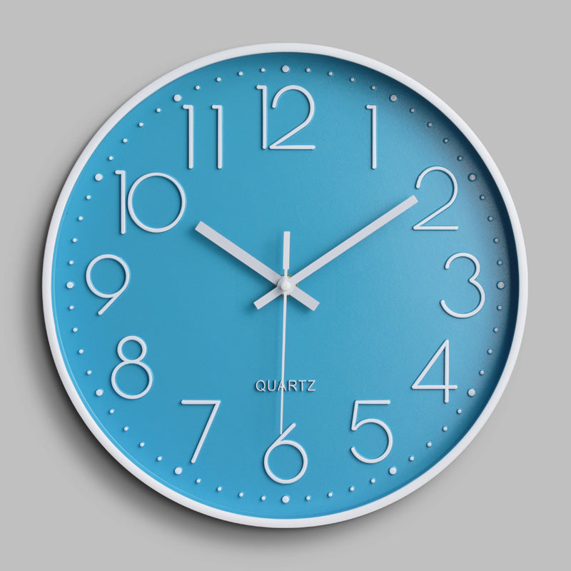 Horloge Murale Silencieuse en Plastique avec Affichage Numérique 3D (12 pouces)