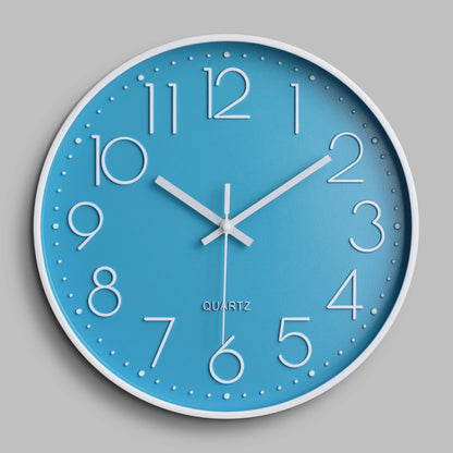 Horloge Murale Silencieuse en Plastique avec Affichage Numérique 3D (12 pouces)