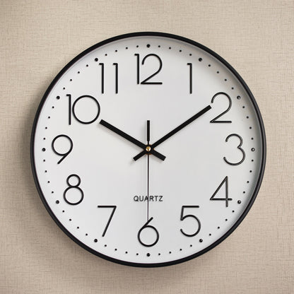 Horloge Murale Silencieuse en Plastique avec Affichage Numérique 3D (12 pouces)