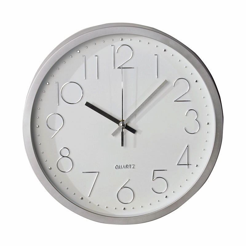 Horloge murale électronique silencieuse avec chiffres arabes 12"