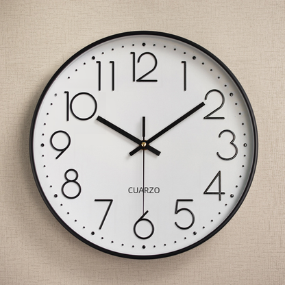 Horloge Murale Silencieuse en Plastique avec Affichage Numérique 3D (12 pouces)