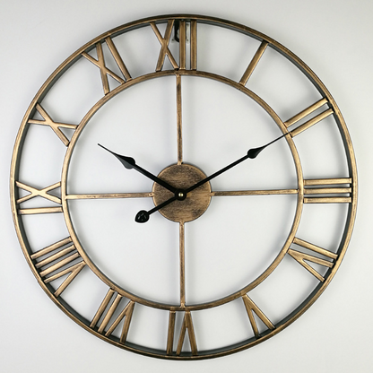 Horloge Murale en Fer Style Européen - Style Contemporain