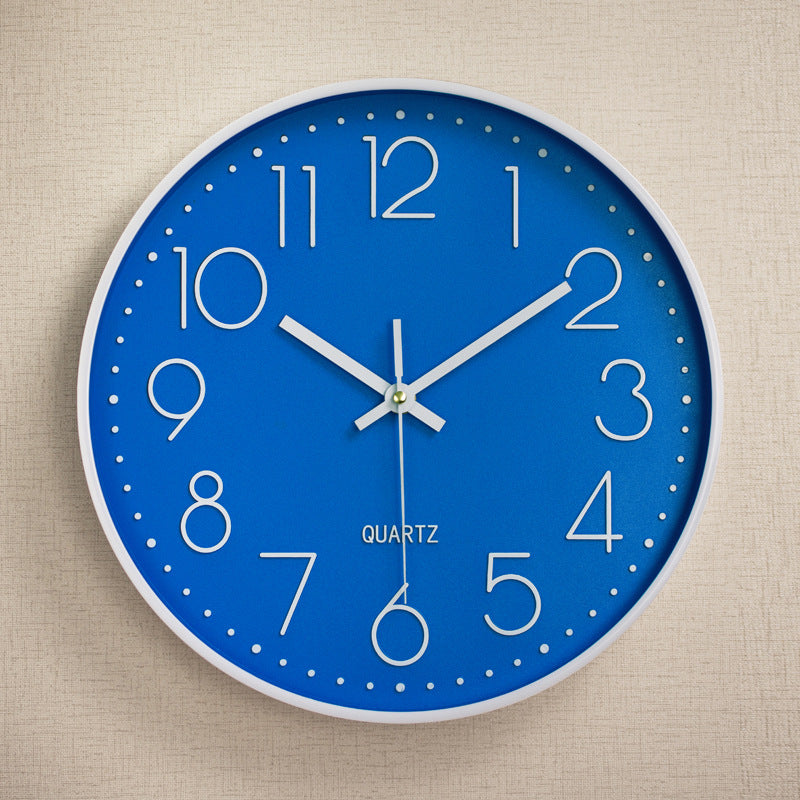Horloge Murale Silencieuse en Plastique avec Affichage Numérique 3D (12 pouces)