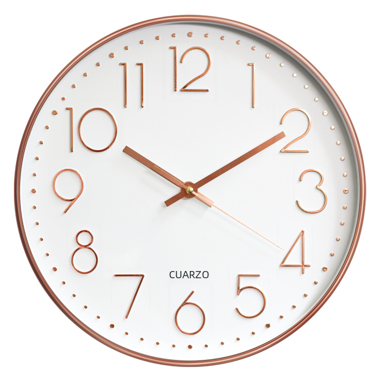 Horloge Murale Silencieuse en Plastique avec Affichage Numérique 3D (12 pouces)