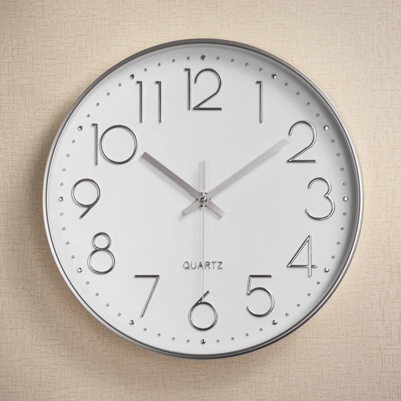 Horloge Murale Silencieuse en Plastique avec Affichage Numérique 3D (12 pouces)