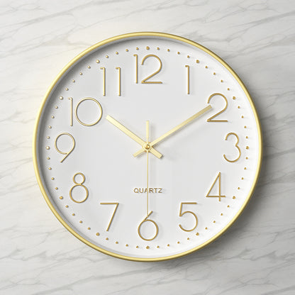 Horloge Murale Silencieuse en Plastique avec Affichage Numérique 3D (12 pouces)