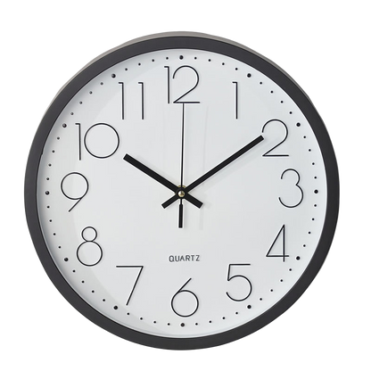 Horloge murale électronique silencieuse avec chiffres arabes 12"