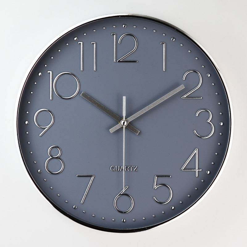 Horloge Murale Silencieuse en Plastique avec Affichage Numérique 3D (12 pouces)