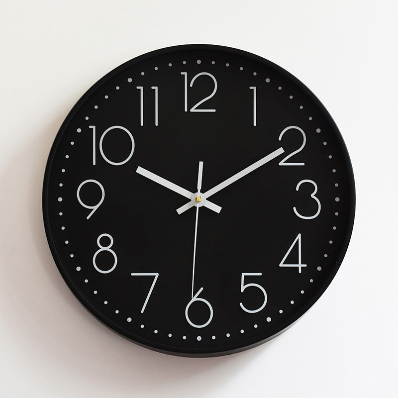 Horloge Murale Silencieuse en Plastique avec Affichage Numérique 3D (12 pouces)