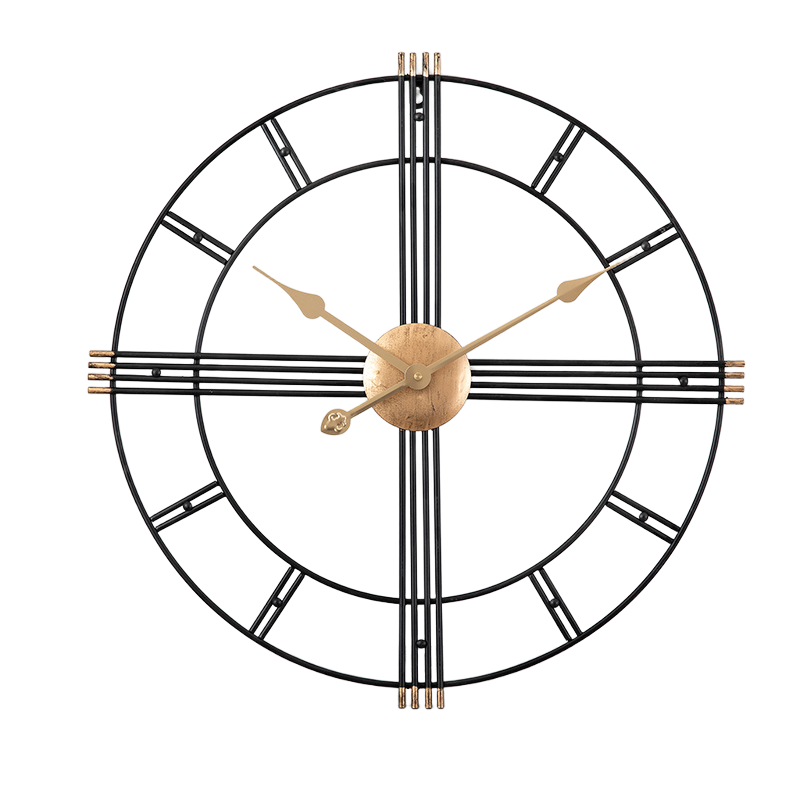 Horloge Murale Nordique, Horloge Décorative en Métal pour Salon