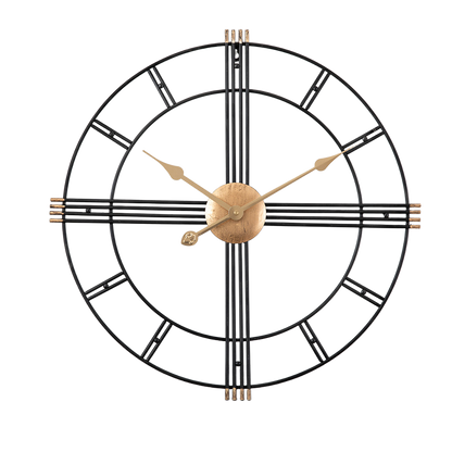 Horloge Murale Nordique, Horloge Décorative en Métal pour Salon