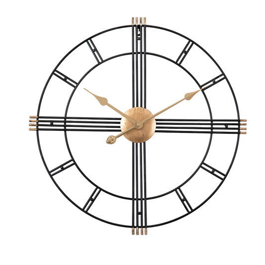 Horloge Murale Nordique, Horloge Décorative en Métal pour Salon