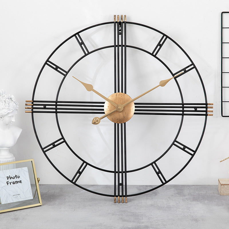 Horloge Murale Nordique, Horloge Décorative en Métal pour Salon