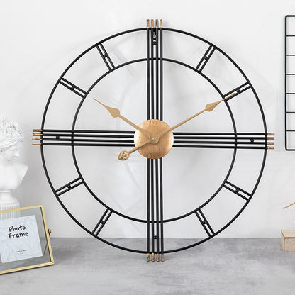Horloge Murale Nordique, Horloge Décorative en Métal pour Salon
