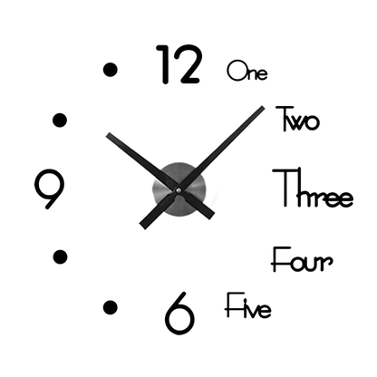 Horloge murale DIY sans perçage - Design silencieux de style européen