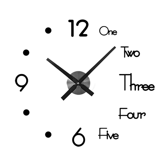 Horloge murale DIY sans perçage - Design silencieux de style européen