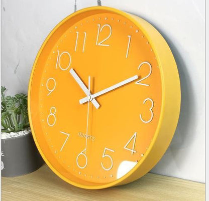 Horloge Murale Silencieuse en Plastique avec Affichage Numérique 3D (12 pouces)