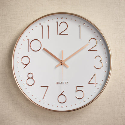 Horloge Murale Silencieuse en Plastique avec Affichage Numérique 3D (12 pouces)