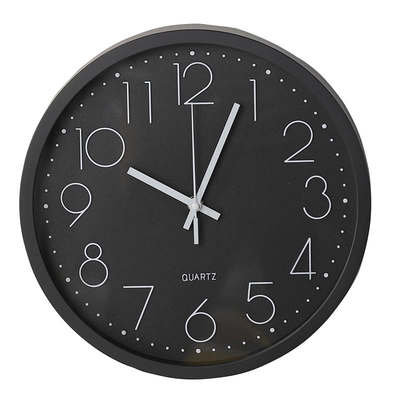 Horloge murale électronique silencieuse avec chiffres arabes 12"