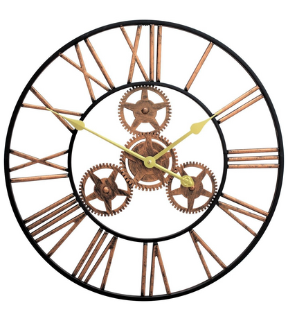 Horloge Murale en Fer Style Européen - Style Contemporain
