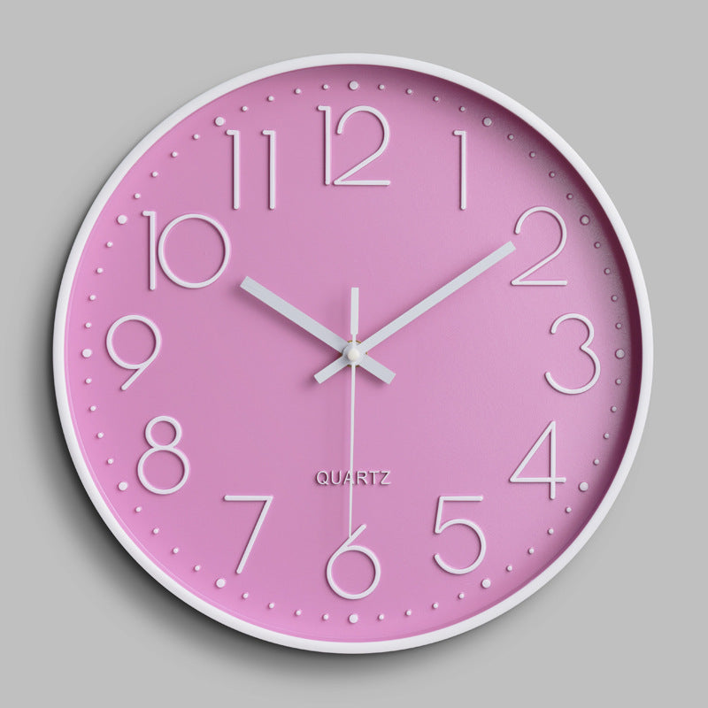 Horloge Murale Silencieuse en Plastique avec Affichage Numérique 3D (12 pouces)