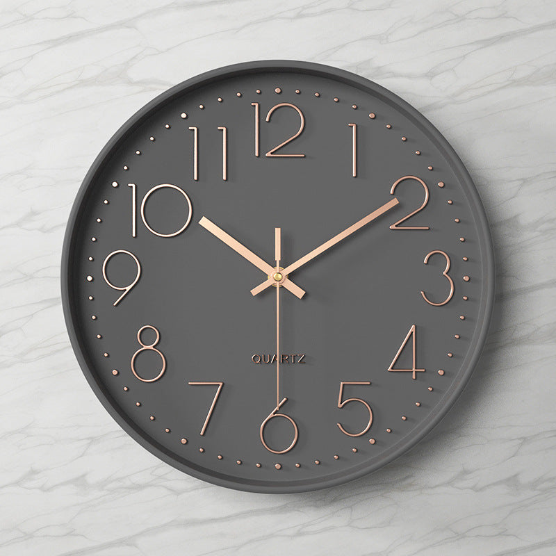 Horloge Murale Silencieuse en Plastique avec Affichage Numérique 3D (12 pouces)