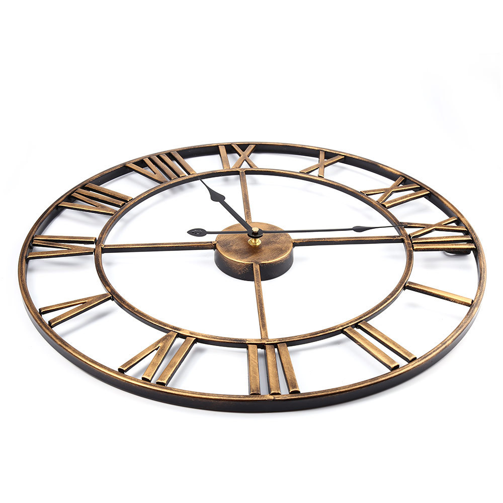 Horloge Murale en Fer Style Européen - Style Contemporain