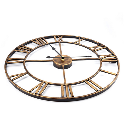 Horloge Murale en Fer Style Européen - Style Contemporain
