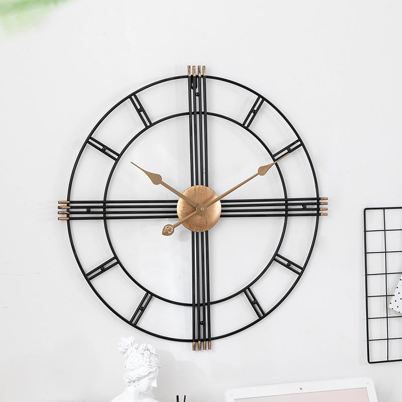 Horloge Murale Nordique, Horloge Décorative en Métal pour Salon