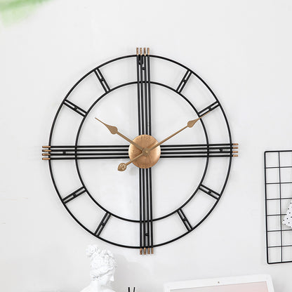 Horloge Murale Nordique, Horloge Décorative en Métal pour Salon