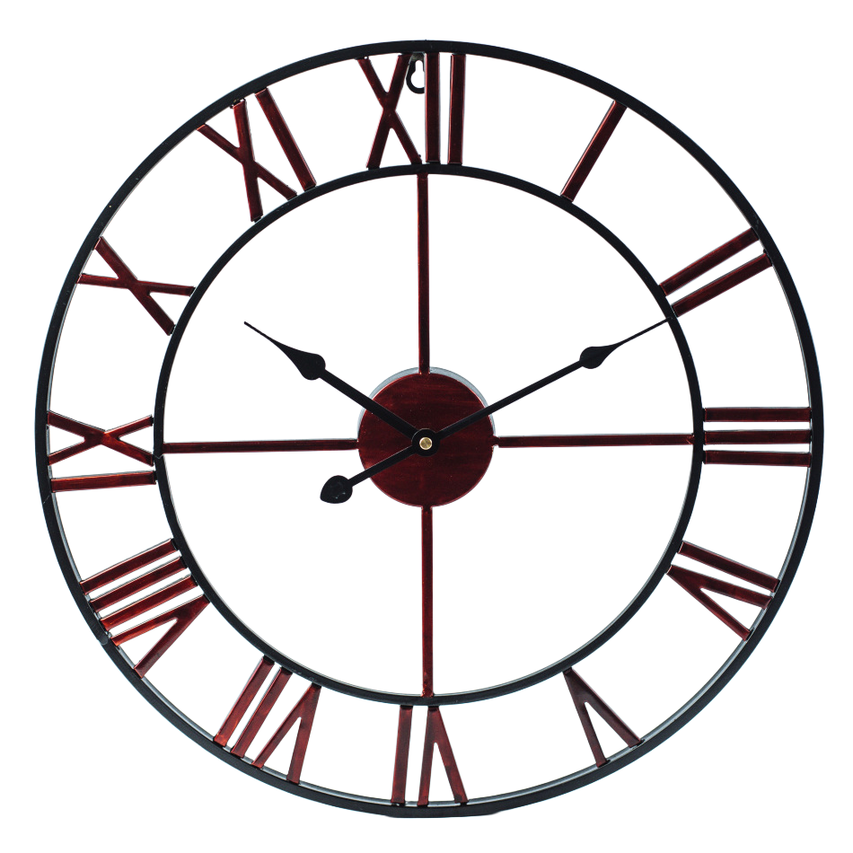 Horloge Murale en Fer Style Européen - Style Contemporain
