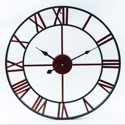 Horloge Murale en Fer Style Européen - Style Contemporain