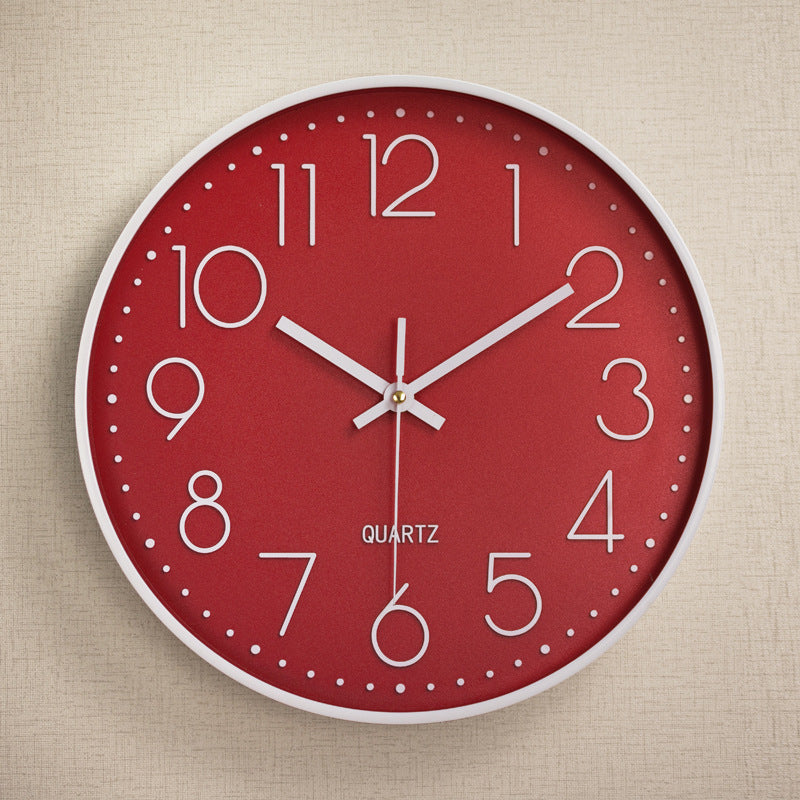 Horloge Murale Silencieuse en Plastique avec Affichage Numérique 3D (12 pouces)