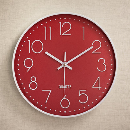 Horloge Murale Silencieuse en Plastique avec Affichage Numérique 3D (12 pouces)