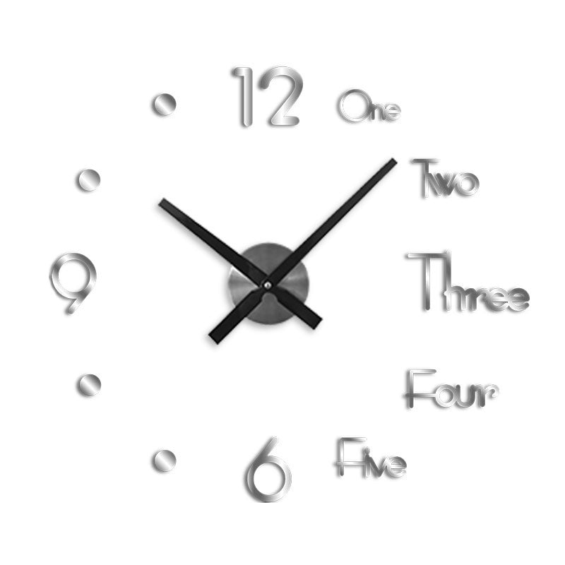 Horloge murale DIY sans perçage - Design silencieux de style européen