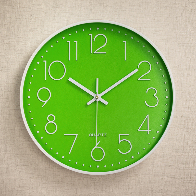 Horloge Murale Silencieuse en Plastique avec Affichage Numérique 3D (12 pouces)