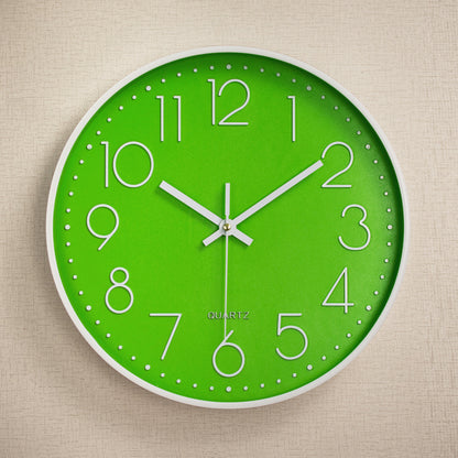 Horloge Murale Silencieuse en Plastique avec Affichage Numérique 3D (12 pouces)