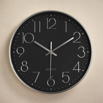 Horloge Murale Silencieuse en Plastique avec Affichage Numérique 3D (12 pouces)