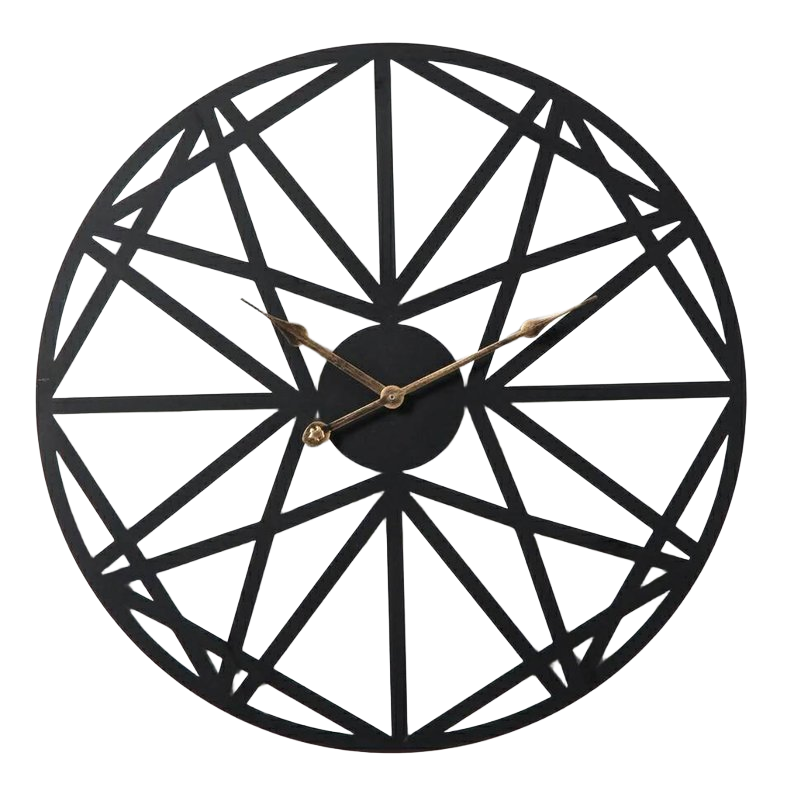 Horloge Murale en Fer Style Européen - Conception Silencieuse