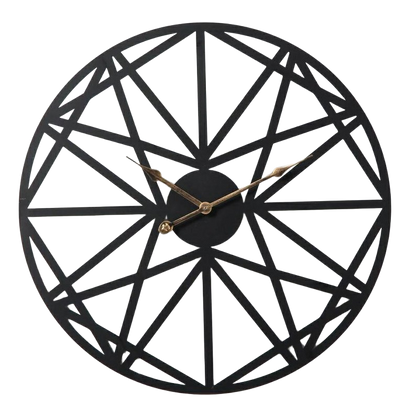 Horloge Murale en Fer Style Européen - Conception Silencieuse