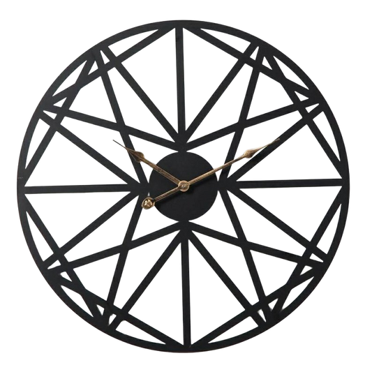Horloge Murale en Fer Style Européen - Conception Silencieuse